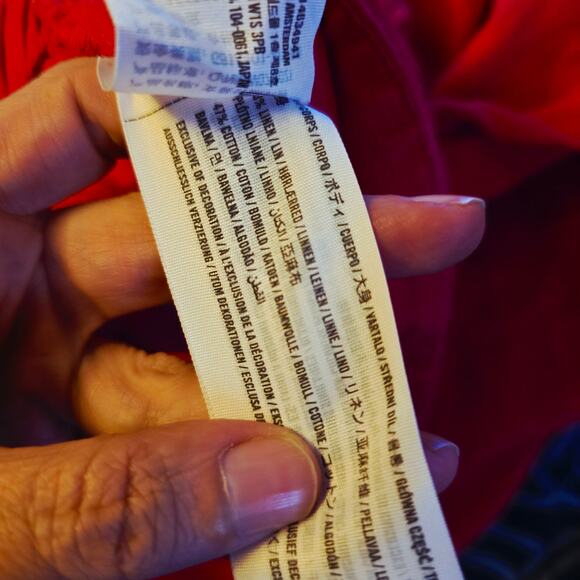 Abercrombie & Fitch linen bled pink wide leg pants - Picture 5 of 5